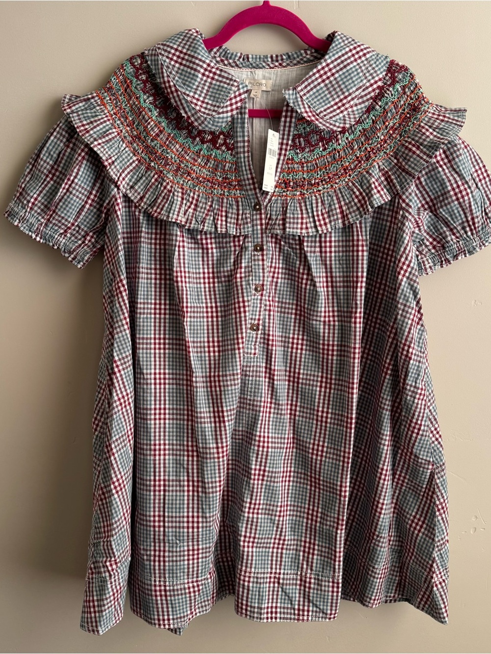 Pilcro Plaid Petite mini dress